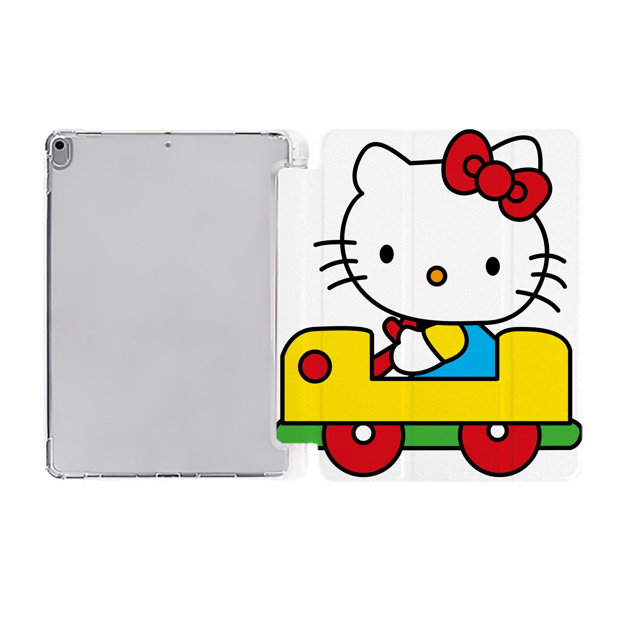 （画像用） Hello Kitty ハローキティ IPad ケース ペン収納付き 三つ折りスタンド PUレザー×シリコン 対応機種9.5/10.5/10.9インチ